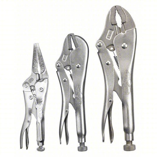 Irwin 323S Locking Pliers Set Curved, 1 1/2 in_1 7/8 in_2 in Max Jaw Opening, 6 in_7 in_10 in Overall Lg - KVM Tools Inc.KV45PD82