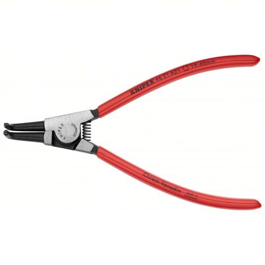 Knipex 46 21 A21 SBA Retaining Ring Plier External, For 19 mm to 60 mm Shaft Dia, 0.071 in Tip Dia, 6 3/4 in Overall Lg - KVM Tools Inc.KV3JXN4