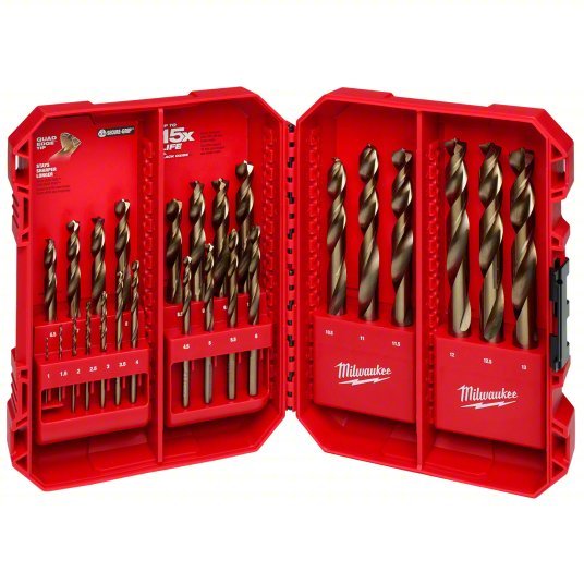 Milwaukee 48 - 89 - 2531 Drill Bit Set 1 mm Smallest Drill Bit Size, 13 mm Largest Drill Bit Size, 25 Drill Bits - KVM Tools Inc.KV800W41