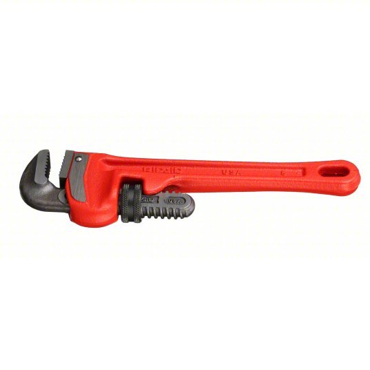 Ridgid 8 Heavy - Duty Pipe Wrench Cast Iron, 1 in Jaw Capacity, Serrated, 8 in Overall Lg, I - Beam - KVM Tools Inc.KV4A497