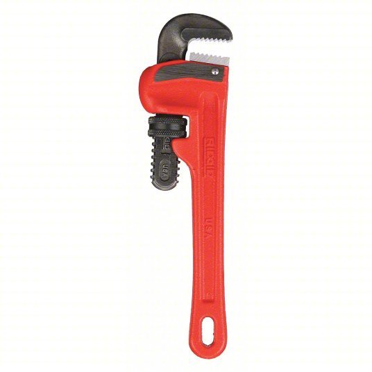 Ridgid 8 Heavy - Duty Pipe Wrench Cast Iron, 1 in Jaw Capacity, Serrated, 8 in Overall Lg, I - Beam - KVM Tools Inc.KV4A497