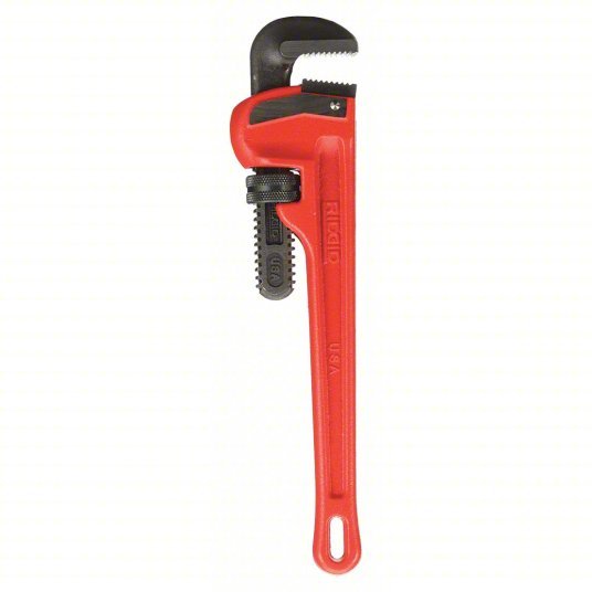 Ridgid 14 Heavy - Duty Pipe Wrench Cast Iron, 2 in Jaw Capacity, Serrated, 14 in Overall Lg, I - Beam - KVM Tools Inc.KV4A499