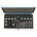 Cleveland C00532 Tap and Die Set 49 Pieces, 1/8" - 27 Min. Tap Thread Size, 1" - 14 Max. Tap Thread Size - KVM Tools Inc.KV4ALH3