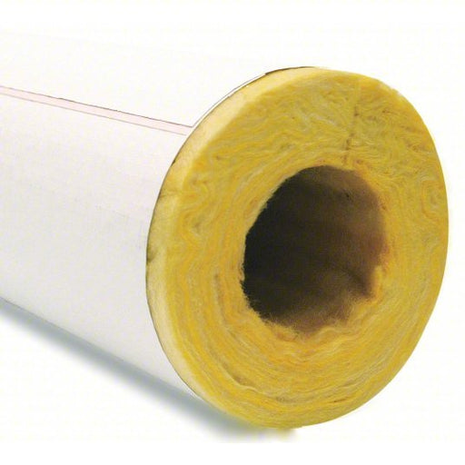 Owens 722596 Pipe Insulation Tube, Fiberglass, Slit with Adhesive and Flap, 1 in Thick, 3 ft Lg - KVM Tools Inc.KV4LFD4