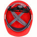 MSA 475363 Hard Hat Red, No Graphics, Ratchet (4-Point), Polyethylene, Side-Slots - KVM Tools Inc.KV4LN86