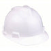 MSA 475358 Hard Hat White, No Graphics, Ratchet (4-Point), Polyethylene, Side-Slots - KVM Tools Inc.KV4LN95