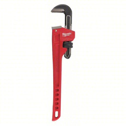 Milwaukee 48 - 22 - 7118 Pipe Wrench Alloy Steel, 2 1/2 in Jaw Capacity, Serrated, 18 in Overall Lg, Ergonomic - KVM Tools Inc.KV52XH84