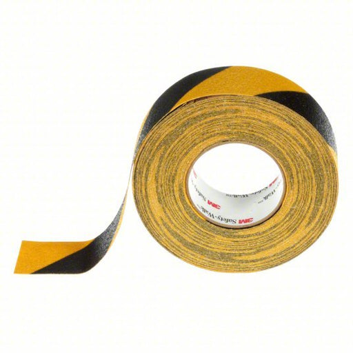 3M Safety Walk 613 Anti - Slip Tape Coarse, 60 Grit Size, Striped, Black/Yellow, 2 in x 60 ft, 36 mil Tape Thick, Rubber - KVM Tools Inc.KV54DF08