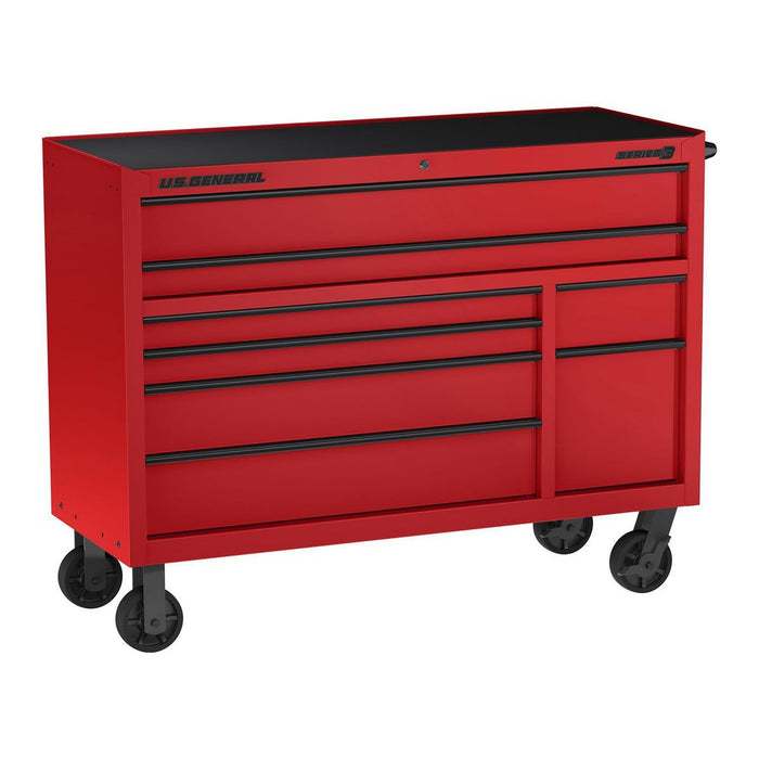 KVM Tools US General KV58714 56 in. x 22 in. Roll Cab, Series 3, Red - KVM Tools Inc.KV58714