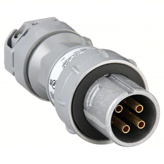 Hubbell VP3485 Pin and Sleeve Plug 30 A, 250V DC/600V AC, Style 2 Grounding, CSA Certifications/UL Listed - KVM Tools Inc.KV5HJ60