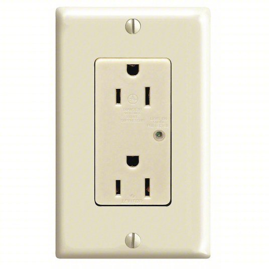 Leviton T5280-I Receptacle Decorator Duplex, 5-15R, 125V AC, 15 A, Ivory, PK10 - KVM Tools Inc.KV792UR2