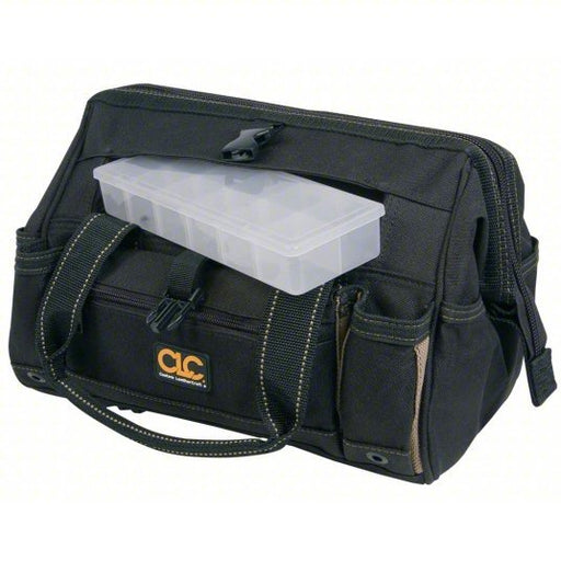 CLC 15331533 Tool Bag Polyester, 21 Pockets, 12 in Overall Wd, 8 in Overall Dp, 9 in Overall Ht, Black - KVM Tools Inc.KV5LU64