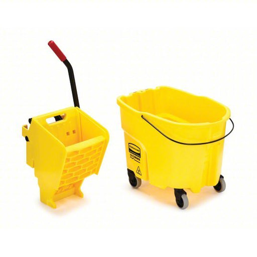 Rubbermaid FG758088YEL Mop Bucket and Wringer Side Press, 8 3/4 gal Capacity, Plastic, Oval - KVM Tools Inc.KV5NY79