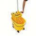 Rubbermaid FG758088YEL Mop Bucket and Wringer Side Press, 8 3/4 gal Capacity, Plastic, Oval - KVM Tools Inc.KV5NY79