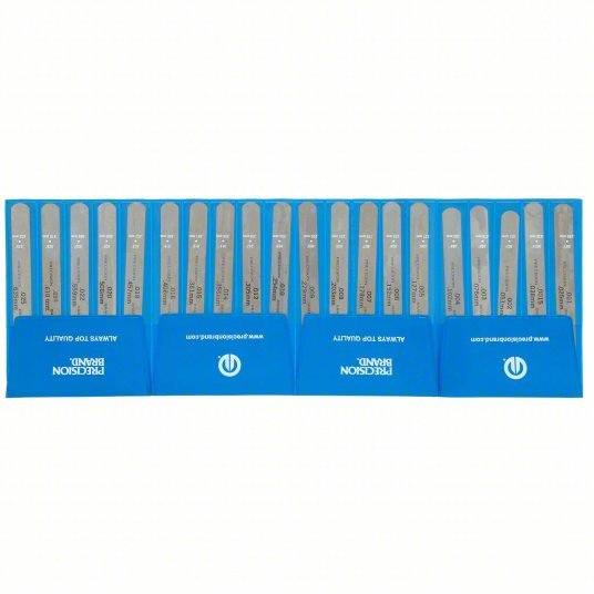 Precision 19740 Feeler Gauge Set Inch/Metric, 20 Feeler Blades, 0.001 in to 0.025 in Thick Range - KVM Tools Inc.KV5XE66