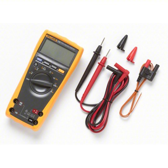 Fluke - 179 Digital Multimeter CAT III 1000V/CAT IV 600V, TRMS, 1,000 V Max AC Volt Measurement, 6,000 - KVM Tools Inc.KV6MR09