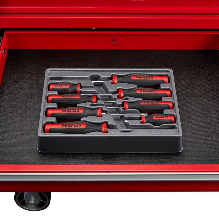 Icon ACSD - 8/70309 Professional Mechanics Screwdriver Set, 8 - Piece - KVM Tools Inc.KV70309