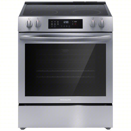 Frigidaire FCFE3083AS Electric Range Stainless Steel, Electric, 5 Burners, ADA Compliant, Self Cleaning - KVM Tools Inc.KV800U59