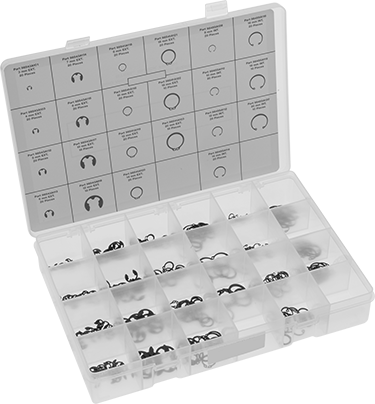 McMaster 93352A660 Retaining Ring Assortment External and Side - Mount, 540 Pieces - KVM Tools Inc.KV93352A660