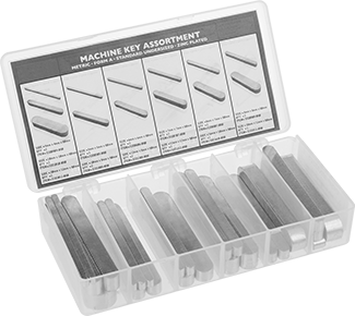 McMaster 98800A130 Zinc - Plated Steel Undersized Machine Key Assortment Rounded, with 25 Pieces - KVM Tools Inc.KV98800A130