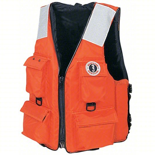 Mustang Survival MV3128T2-2-XL-216 Life Jacket Orange, Type III, 15 1/2 lb Buoyancy, SOLAS-Grade Reflective, XL - KVM Tools Inc.KV9YDK8