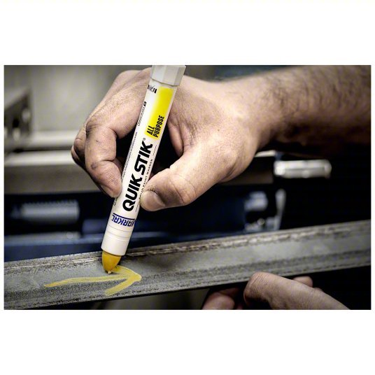 Markal 61050 Paint Crayon Oily Surfaces/Rough Surfaces, 13 mm Tip Wd, Black - KVM Tools Inc.KV1XEG1