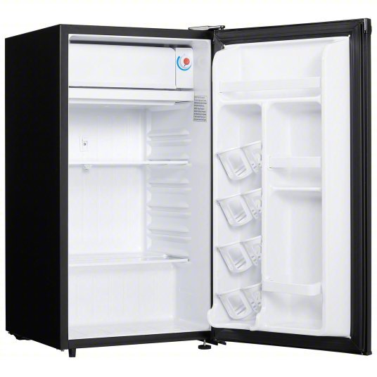 Danby DCR032A2BDD Mini Refrigerator with Freezer Section Black, 3.2 cu ft Total Capacity, 2 Shelves - KVM Tools Inc.KV10N665