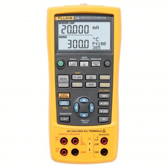 FLUKE - 726/FPC Multifunction Calibrator Precision Multifunction, HART, 0.001 mA – 24 mA, NIST - KVM Tools Inc.KV806NJ1