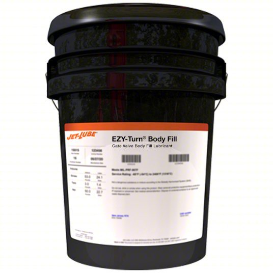 Jet-Lube 92516 Gate Valve Sealant -20°F to 350°F, 5 gal, Pail, Gray - KVM Tools Inc.KV3RDL7