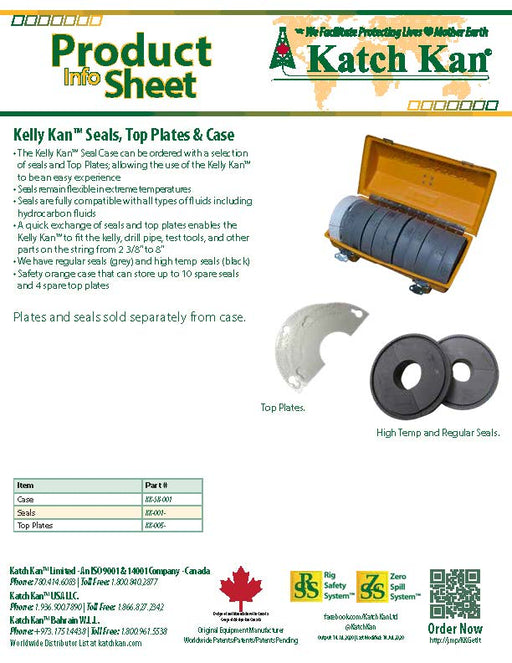 Katch Kan KK001 - 6 Kelly Kan™ Seal 6.5 in Leak Proof - KVM Tools Inc.KVKK001 - 6