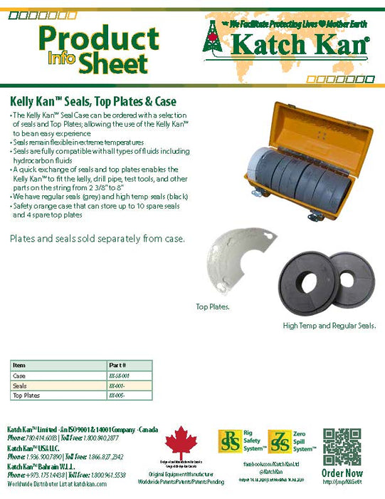 Katch Kan KK001 - 6 Kelly Kan™ Seal 6.5 in Leak Proof - KVM Tools Inc.KVKK001 - 6