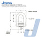 Jergens 23414 Hoist Ring, 4000#, 5/8 - 11, Center Pull, C=1 - KVM Tools Inc.KV82501271