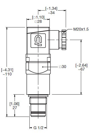 Hydac 306866 VM5D.0/V - L24 Clogging Indicator - KVM Tools Inc.KV306866