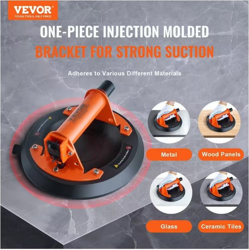 Vevor YXZKXPSL2J8YLA7CMV0 Glass Suction Cup 8 in. Industrial Vacuum Suction Cup 615 lbs. Load Capacity with ABS Handle and Carry Box, 2PK - KVM Tools Inc.KV1010633592