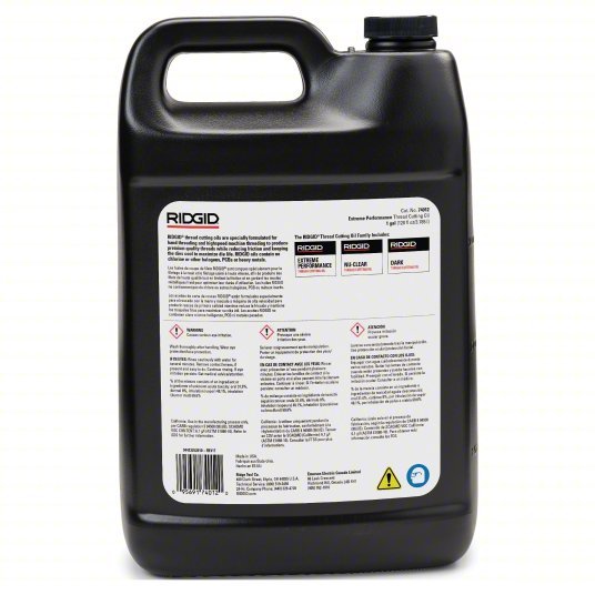 Ridgid 70830 Pipe Thread Cutting Oil 1 gal, Can, Black - KVM Tools Inc.KV6YJ43