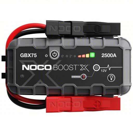 Noco GBX75 Jump Starter Boosting, For 12 V Battery Volt, 2500 A @ 12V, USB, For Lead Acid - KVM Tools Inc.KV797WK8