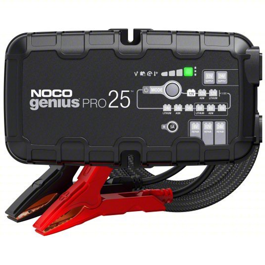 Noco GENIUSPRO25 Battery Charger Charging, Auto, For AGM/CA/EFB/Gel/Lead Acid/Lithium/MF/Wet Cell - KVM Tools Inc.KV797WM4