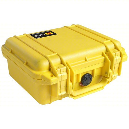 Pelican 1200 Protective Case 7 1/8 in x 9 1/4 in x 4 1/8 in Inside, Flat/Pick and Pluck/Solid, Yellow - KVM Tools Inc.KV3UZU8