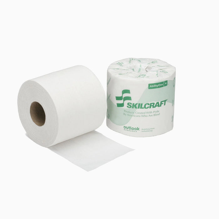 Ability One 8540-01-380-0690 Toilet Paper Roll 550 White PK80