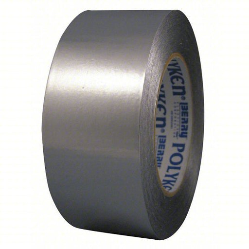 Polyken 345SW Foil Tape 2 in x 60 yd, 5.5 mil Thick, Aluminum, Silver PK24 - KVM Tools Inc.KV811W55