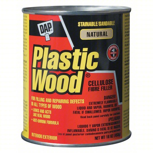 DAP 21506 Filler Plastic Wood, 16 oz Container Size, Can, Natural, Wood Filler - KVM Tools Inc.KV10L513