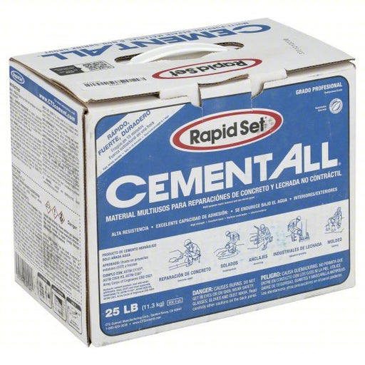 Rapid Set GRA-RSCA-25 Concrete Repair Compound Cement, 25 lb Container Size, Box, Gray - KVM Tools Inc.KV15F524