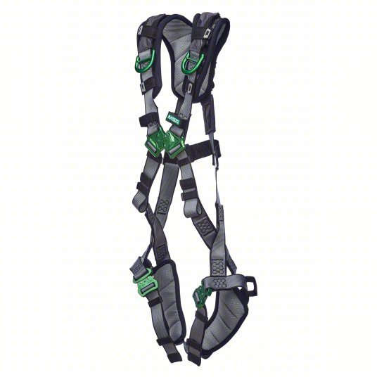 MSA 10194971 Full Body Harness, Vest Style, 2XL, Nylon, Gray - KVM Tools Inc.KV197DU8