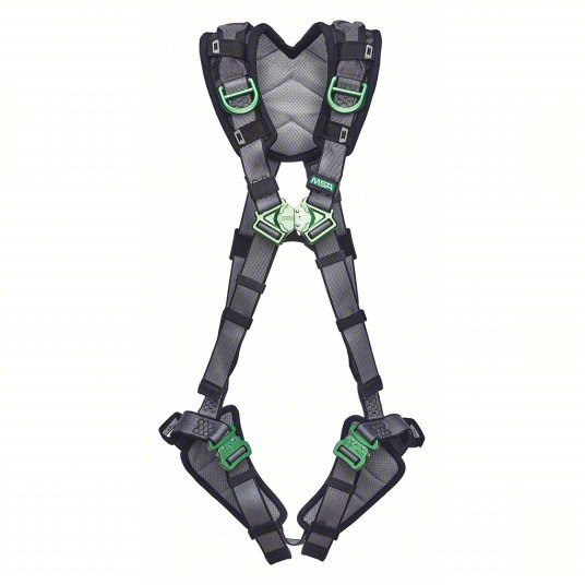 MSA 10194968 Full Body Harness, Vest Style, XS, Nylon, Gray - KVM Tools Inc.KV197DU5