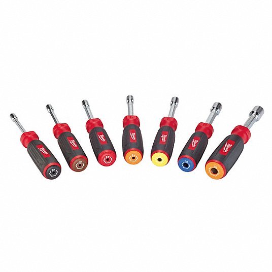 Milwaukee 48-22-2507 7 PC Magnetic HollowCore SAE Nut Driver Set - KVM Tools Inc.KV19MU84