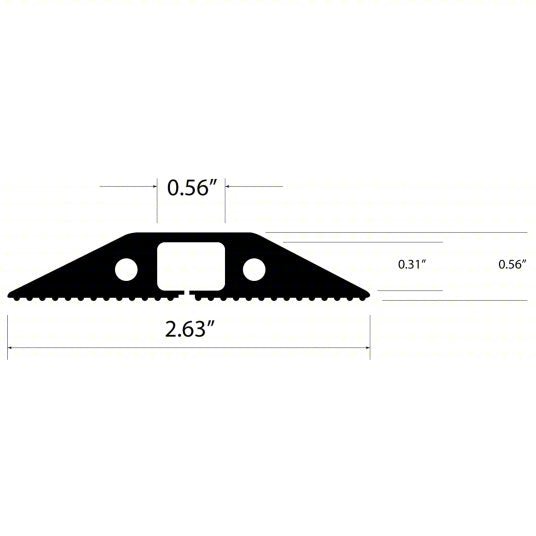 D-Line US/FC68B Floor Cable Cover, 1 Channel, 6 ft. - KVM Tools Inc.KV19RZ85