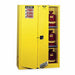 Justrite 896080 Sure-Grip EX Flammable Safety Cabinet, 60 Gal., Yellow - KVM Tools Inc.KV1YNE8