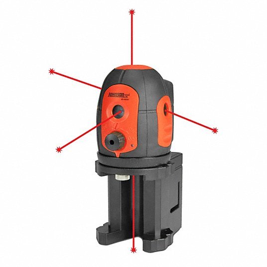 Johnson 40-6680 Dot Laser 5 Beams, 5 Dots, 0 Lines, Red, 200 ft Range w/o Detector