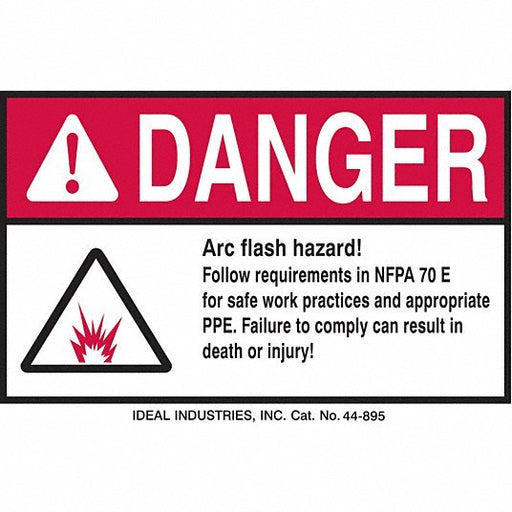 Brady 98464 Arc Flash Protection Label, 4inHx6inW, PK5 - KVM Tools Inc.KV20TA38