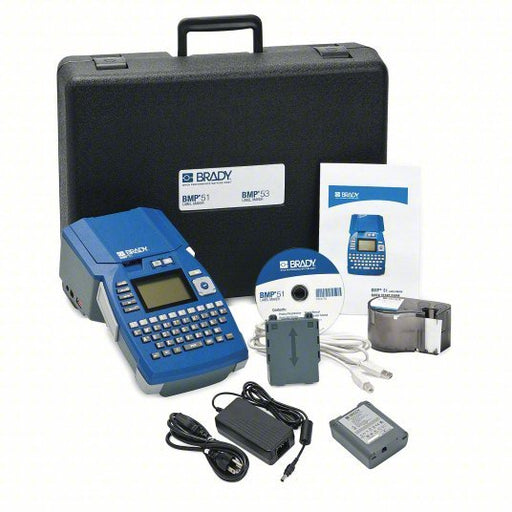 Brady BMP51 Handheld Label Printer: Wi-Fi Connected, 1-1/2", 300 dpi Printhead Resolution, 3 5/8 in Overall Lg - KVM Tools Inc.KV21U176